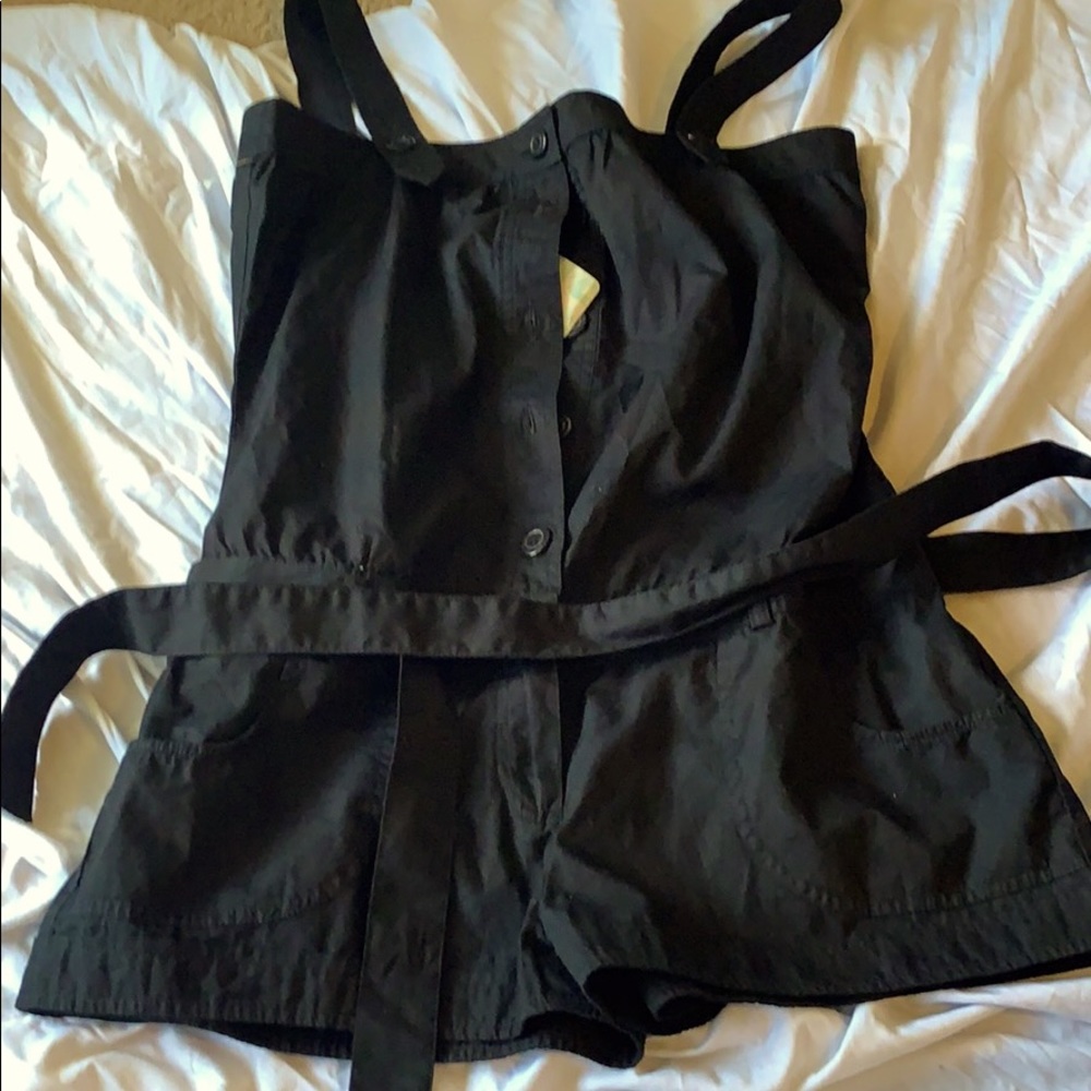 Black Romper Overalls